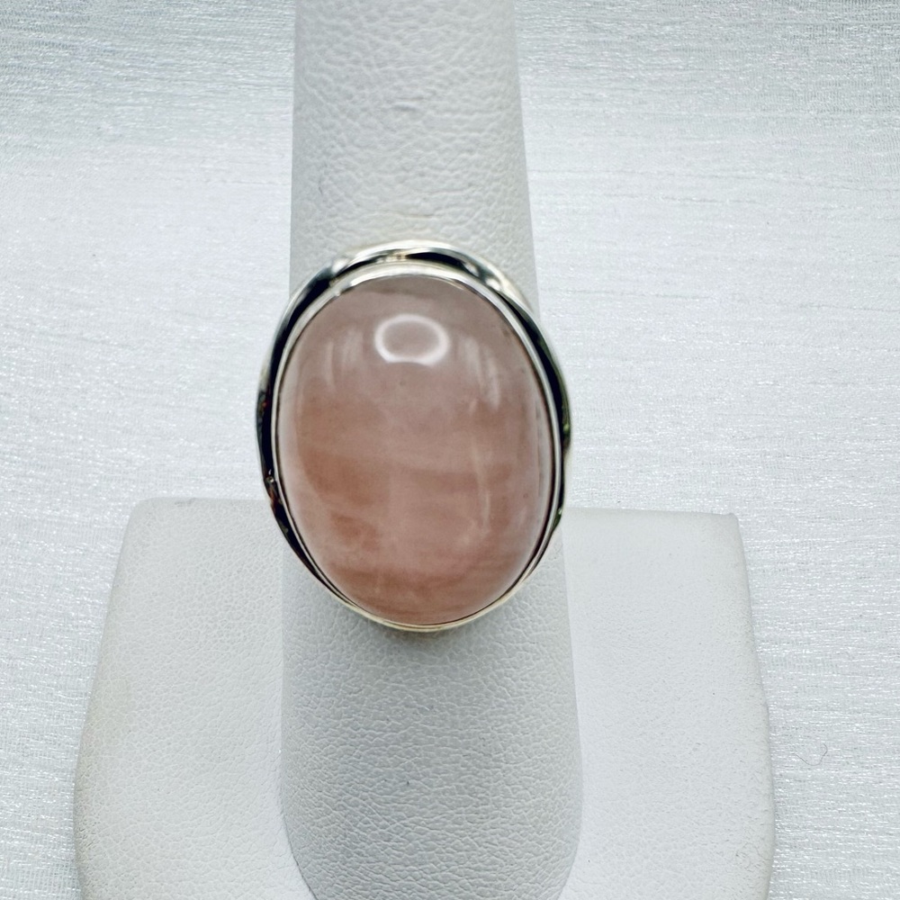 S925 Rose Quartz Ring